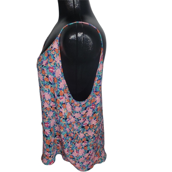 Loft Colorful Floral Cami Top L - Picture 4 of 6